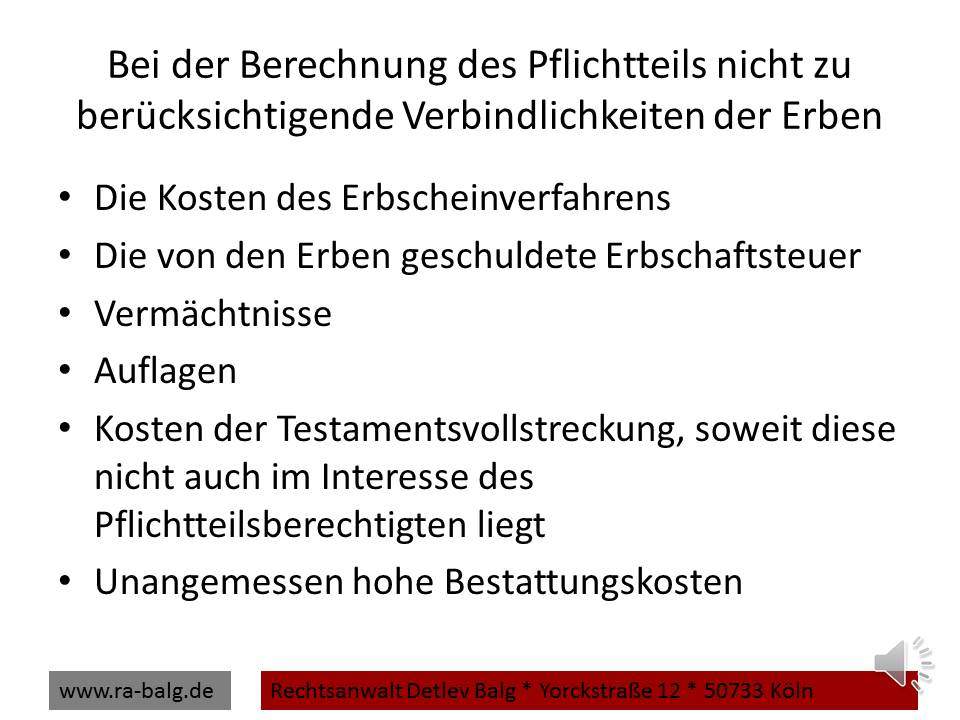 rbrecht-Pflichtteil-Nicht-zu-berücksichtigende-Nachlassverbindlichkeiten | Fachanwalt für Erbrecht Detlev Balg * Köln