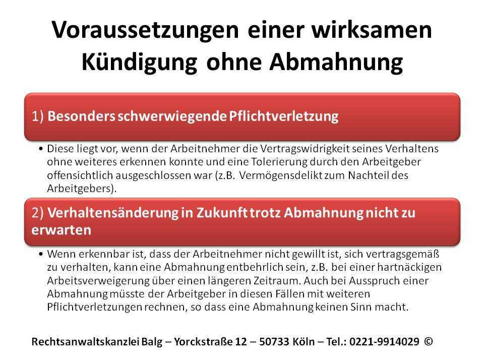 Abmahnungsgründe Arbeitgeber