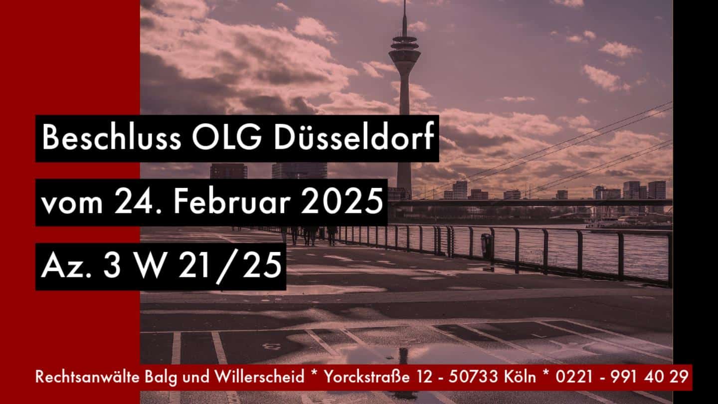 OLG Düsseldorf - Beschluss vom 24-02-2025 – 3 W 21-25 | Erbrecht - Testament - Unterschrift des Erblassers - Beweislast
